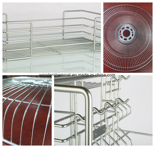 单层涂层银镀铬效果钢丝粉末涂层