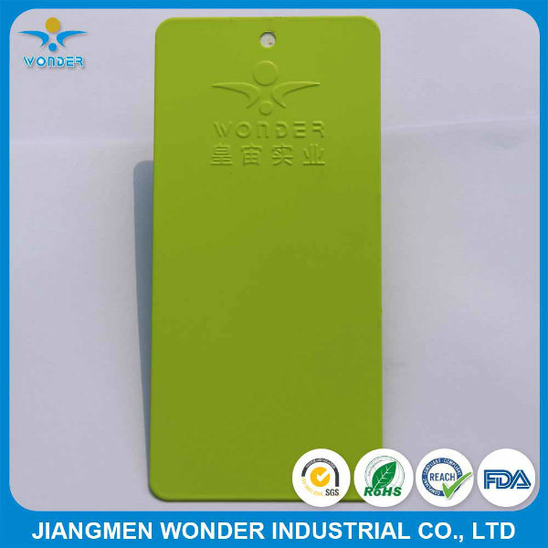 抗紫外线纯聚酯Ral6018绿色哑光外墙粉末涂料